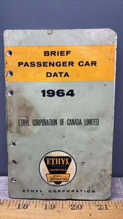 1964 Brief Passenger Car Data Booklet.