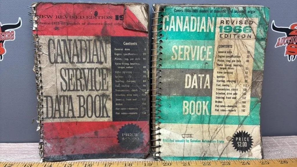 2 Canadian Service Data Books - 1955-61 & 1966.