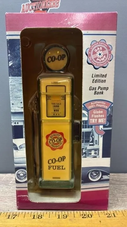 1950’s CO-OP Fuel Pump Coin Bank.