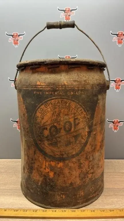 EMPTY CO-OP 5 Gal Oil Pail. *TS. *NO SHIPPING