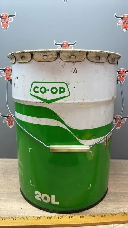 EMPTY CO-OP 20L Oil Pail w/Lid. *TS. *NO SHIPPING