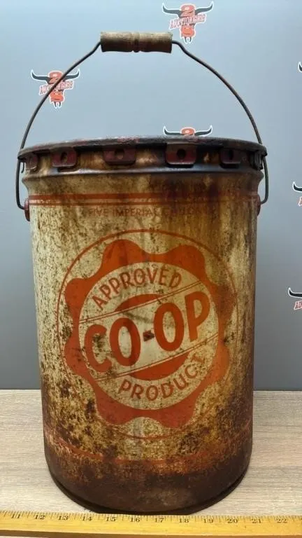EMPTY CO-OP 5 Gal Oil Pail. *TS. *NO SHIPPING
