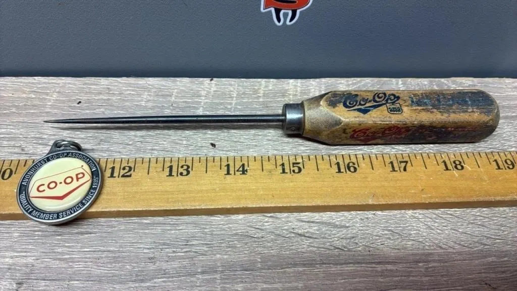 Vintage CO-OP Ice Pick & Modern Keychain. *SC
