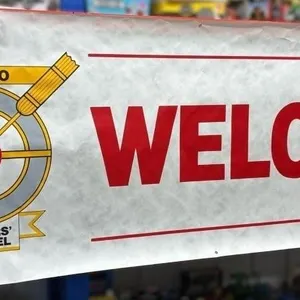 Tyvek Type Material "WELCOME" Banner for TEXACO