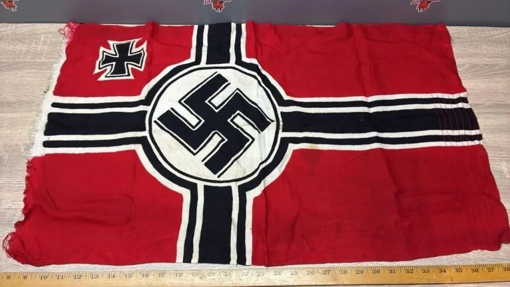 German WWII Linen Reichskriegsflagge Flag.