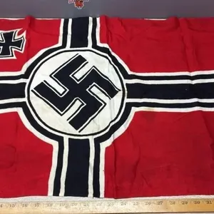 German WWII Linen Reichskriegsflagge Flag.