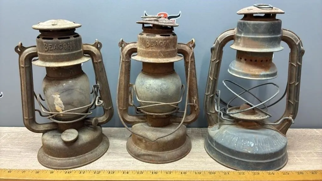 3 Small Barn Lanterns. *NO SHIPPING