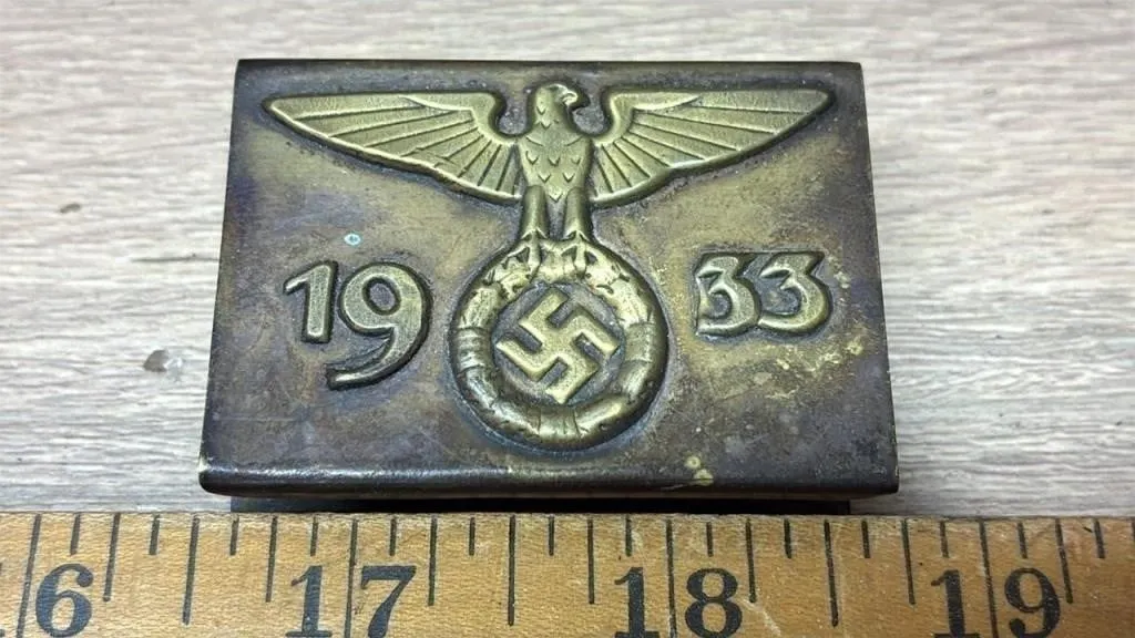 German Brass Matchbox Holder. *SC