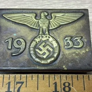 German Brass Matchbox Holder. *SC
