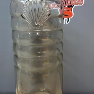 Glass Shell Bottle. 7.5”H.