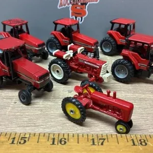 7, 1:64 Massey/CASE/Cockshutt Tractors.