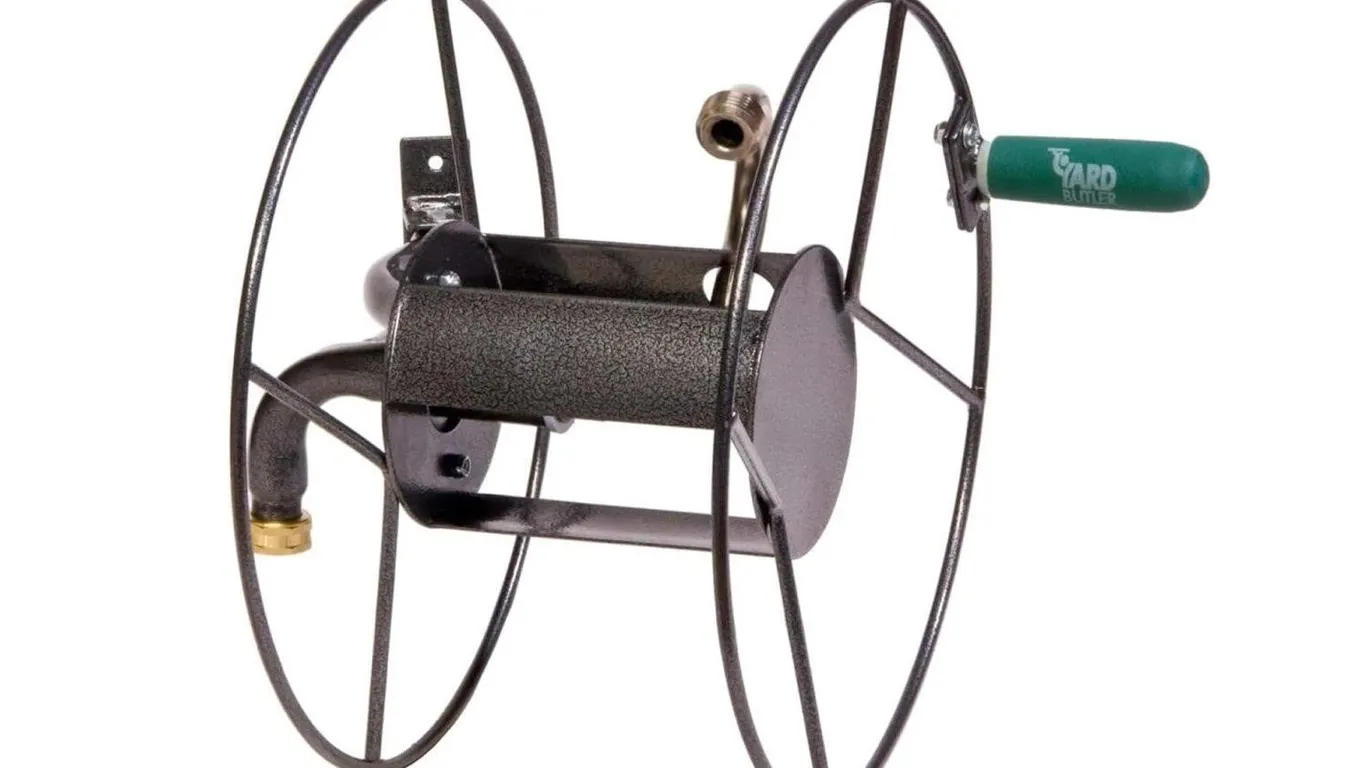Yard Butler Wall Mounted Swivel Hose Reel 75ft