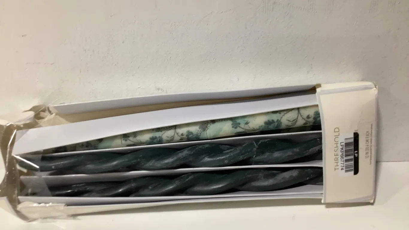 Threshold LPK667774 Decorative Taper Candles Green