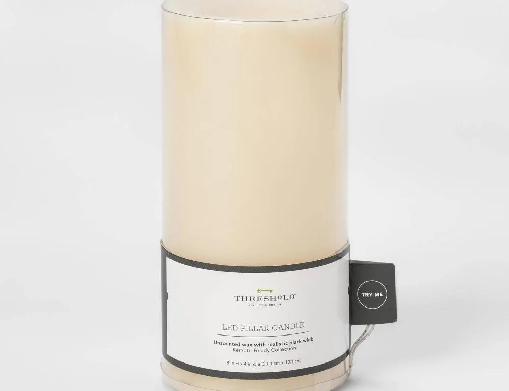 Threshold 80880772 LED Flameless Candle 8 x 4