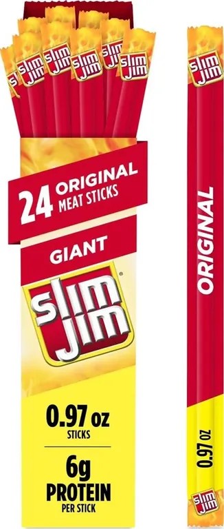 Slim Jim Original Smoked Meat Sticks 0.97oz 24ct