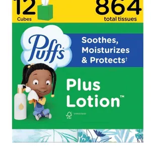 Puffs Plus Lotion Facial Tissues 72ct 12pk