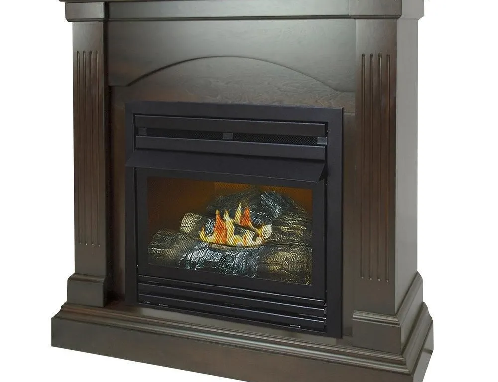 Pleasant Hearth 36 Tobacco Fireplace Mantel