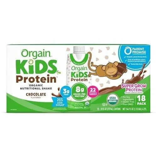 Orgain Kids Organic Nutrition Shake 8oz 18pk