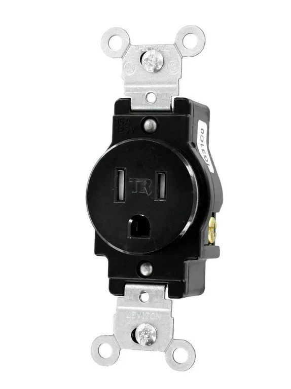 Leviton T5015-E Single Receptacle 15A 125V