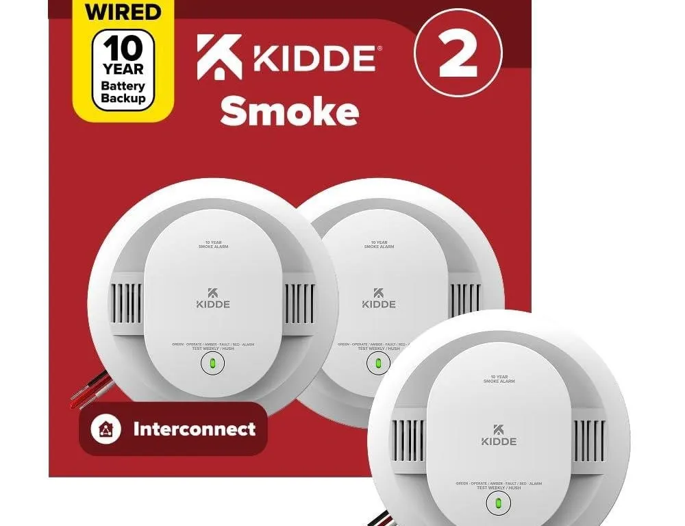 Kidde Hardwired Smoke Detector 10-Year 4 Pack