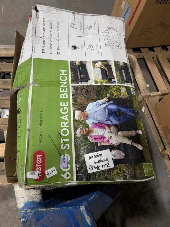 Keter 60G Storage Bench 60 Gallon Outdoor Bench
