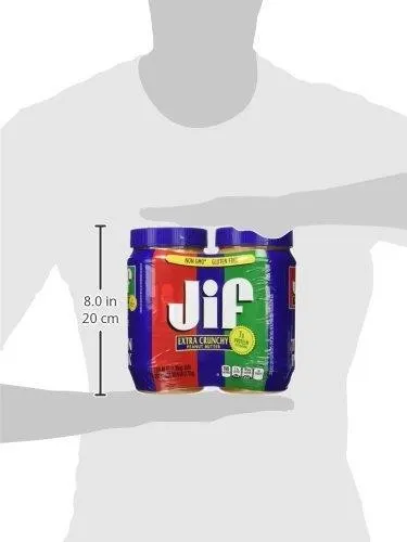 Jif Extra Crunchy Peanut Butter 48oz 2pk