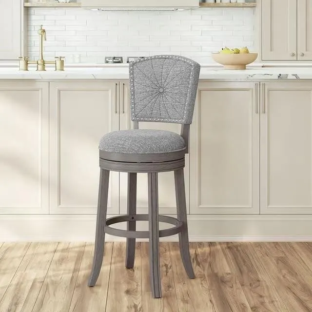 HH2 Home Santa Clara II Swivel Bar Stool Gray