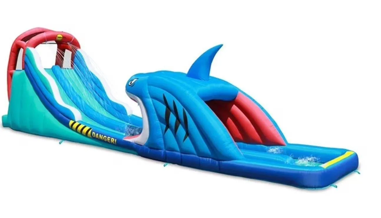 Happy Hop Shark Attack Double Water Slide