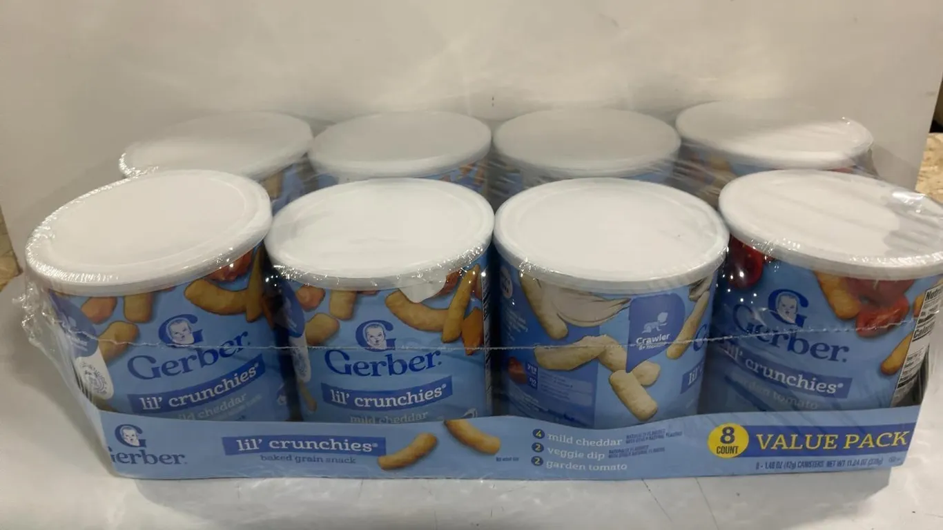 Gerber Lil Crunchies Baked Grain Snacks 8pk