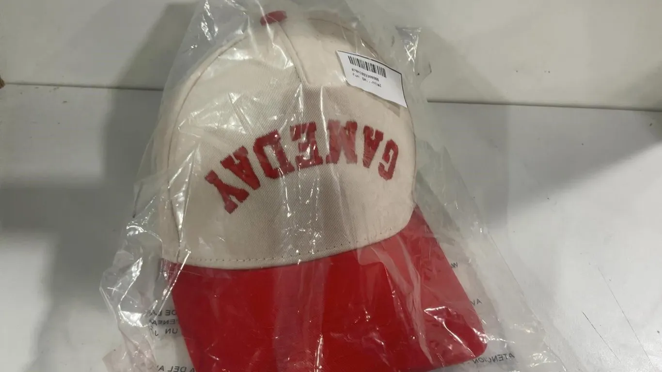 Gameday Cream and Red Baseball Cap