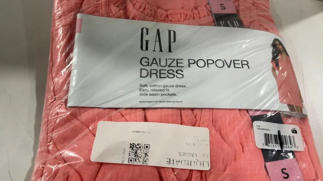 Gap Gauze Popover Dress Pink Size Small