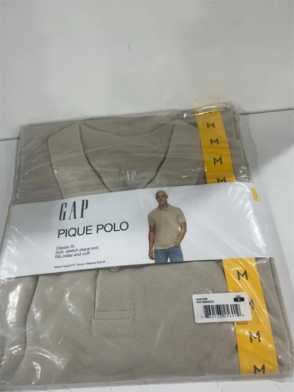 Gap Pique Polo Shirt Khaki Size M