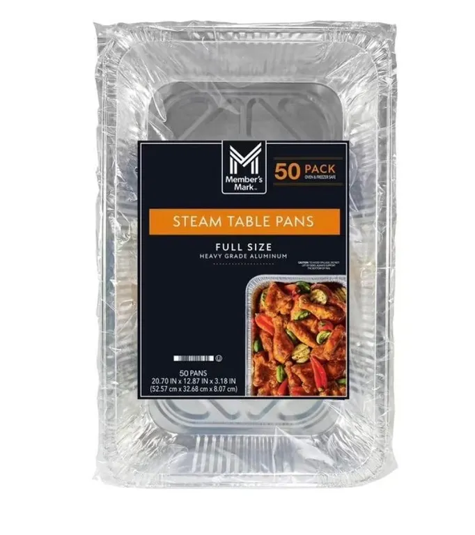 Full-Size Aluminum Steam Table Pans 50ct