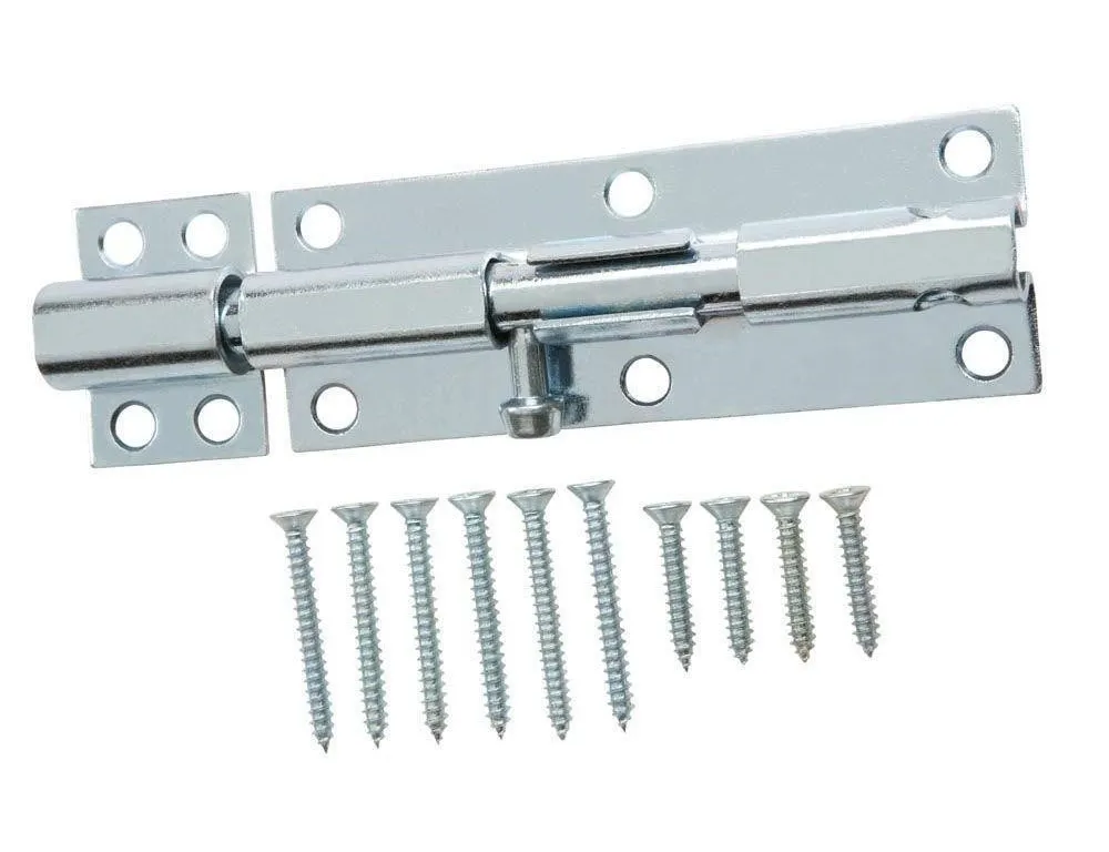 Everbilt 6 In. Zinc Plated Heavy Duty Barrel Bolt