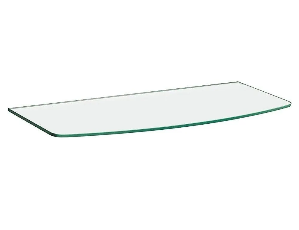 Dolle Convex Glass Floating Shelf 31.5x10x12in