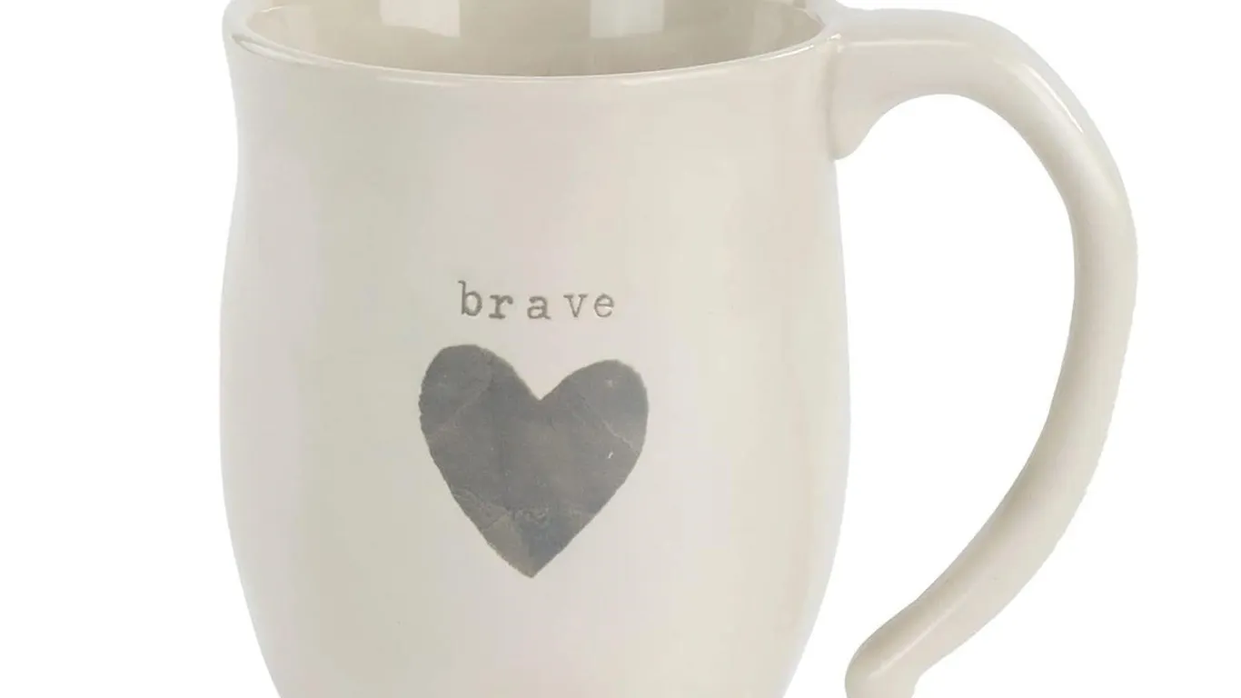 Demdaco Brave Heart 16 oz Ceramic Coffee Mug