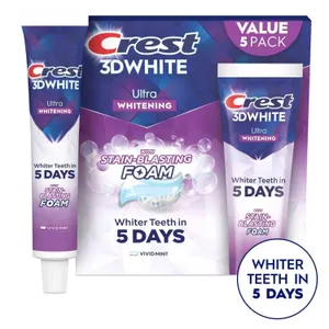 Crest 3D White Ultra Toothpaste 5.2oz 5pk