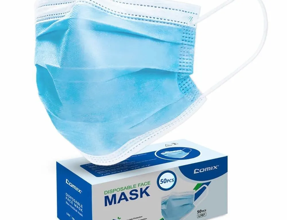 Comix 3-Layer Disposable Face Masks 50ct