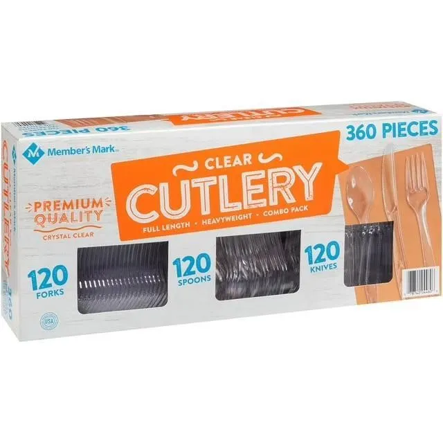 Clear Disposable Cutlery Combo Pack 360ct