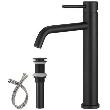 BWE A-96056H-B-2 Single Hole Bathroom Faucet Black