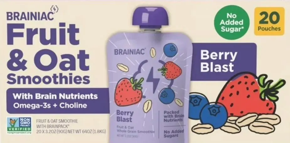 Brainiac Berry Oat Fruit Blast 20-Count