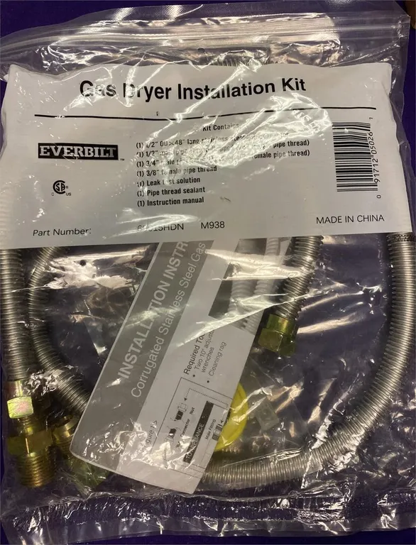 Everbilt 69015HDN 48 Gas Dryer Installation Kit