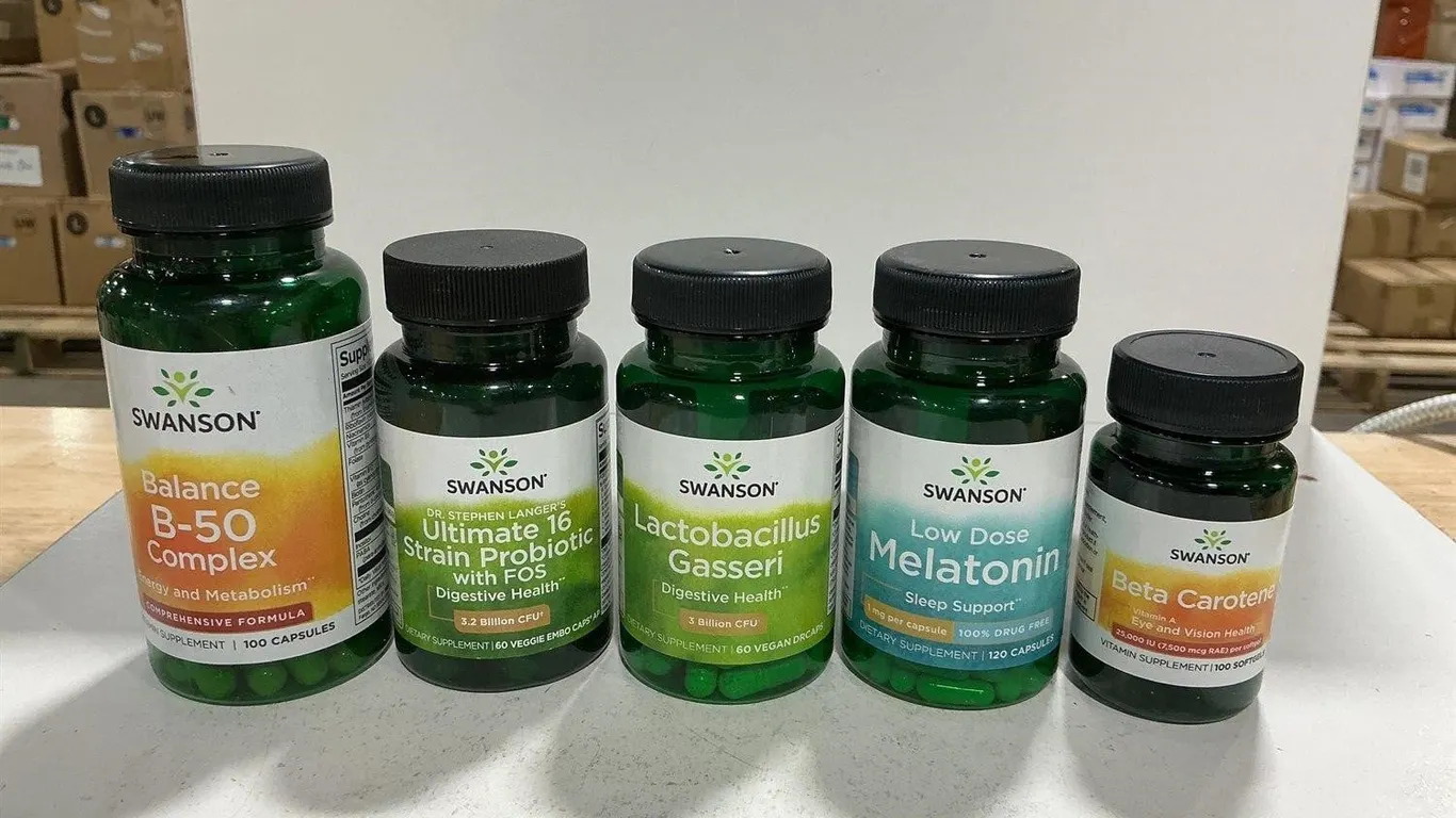 Swanson Supplement Bundle B-50 Probiotic Melatonin