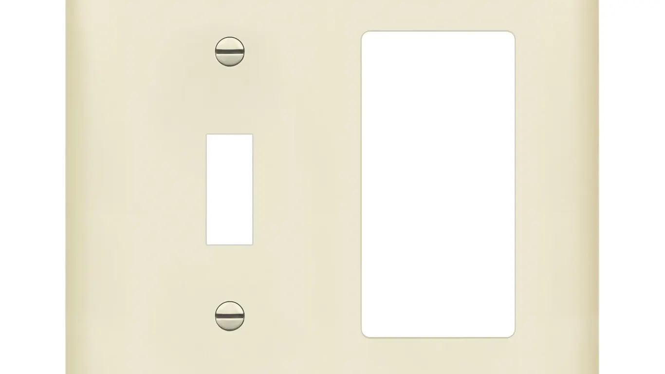 ENERLITES 2-Gang Combo Wall Plate Light Almond