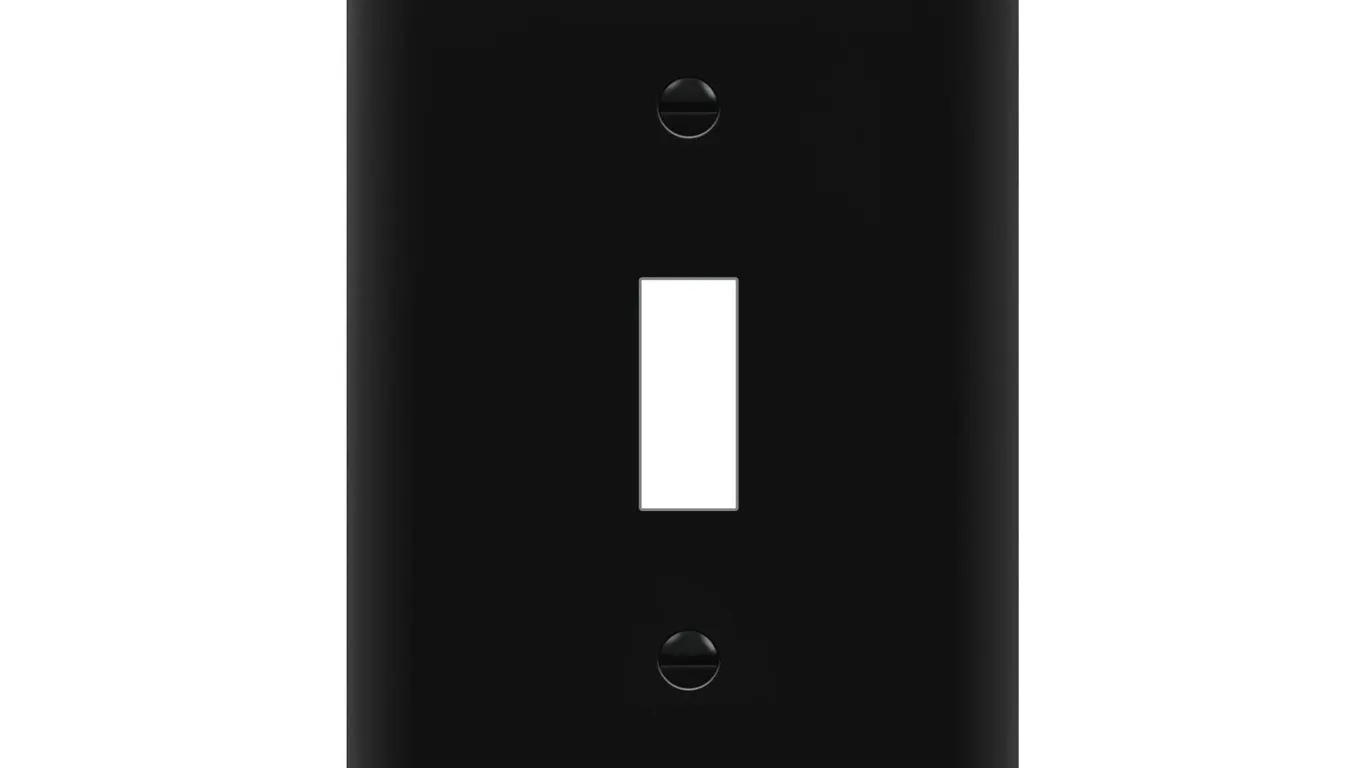 ENERLITES 1-Gang Toggle Wall Plate Black 4.5