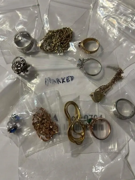 Jewellery ring lot various styles