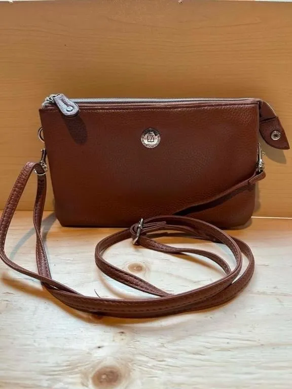 Brown leather Crossbody purse