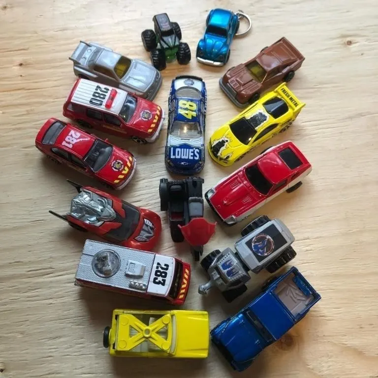 Large diecast car truck lot