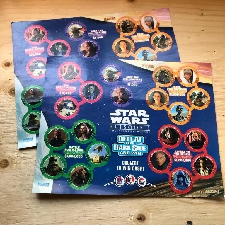 Vintage Star Wars medallion promo posters