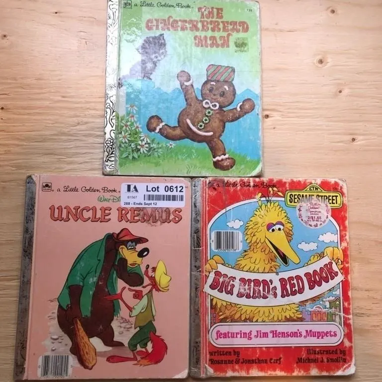 Kids book lot, gingerbread man, etc.
